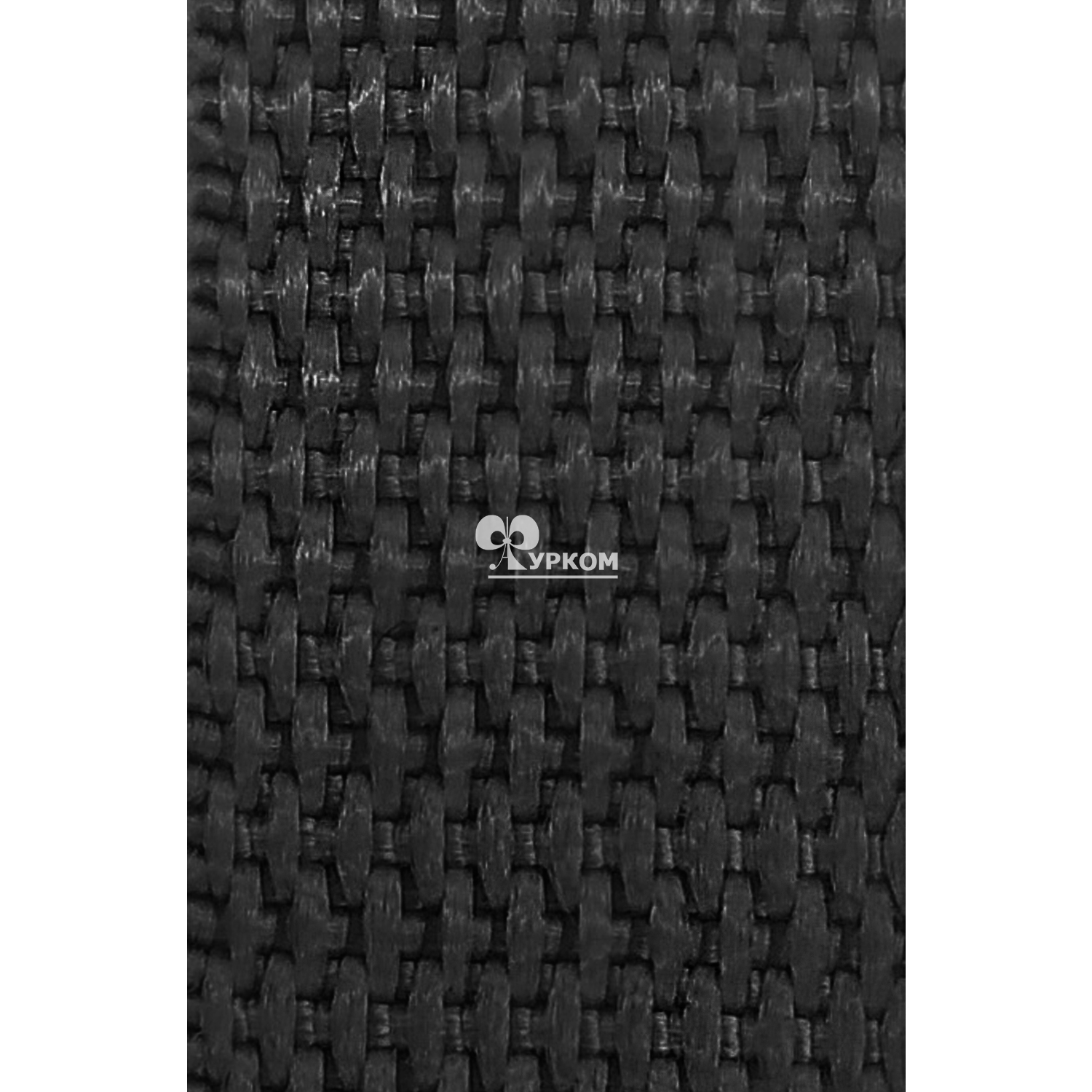 Стропа текстильная (лента ременная) - 30 мм - №322 черный - 100 м