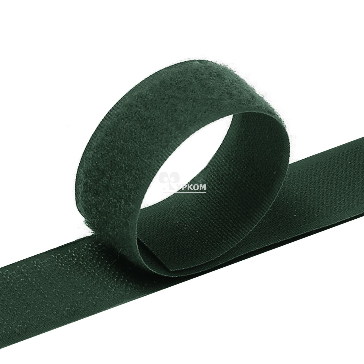 Контактная лента Велкро (липучка) пришивная - 25м - цв зеленый - ширина 25мм