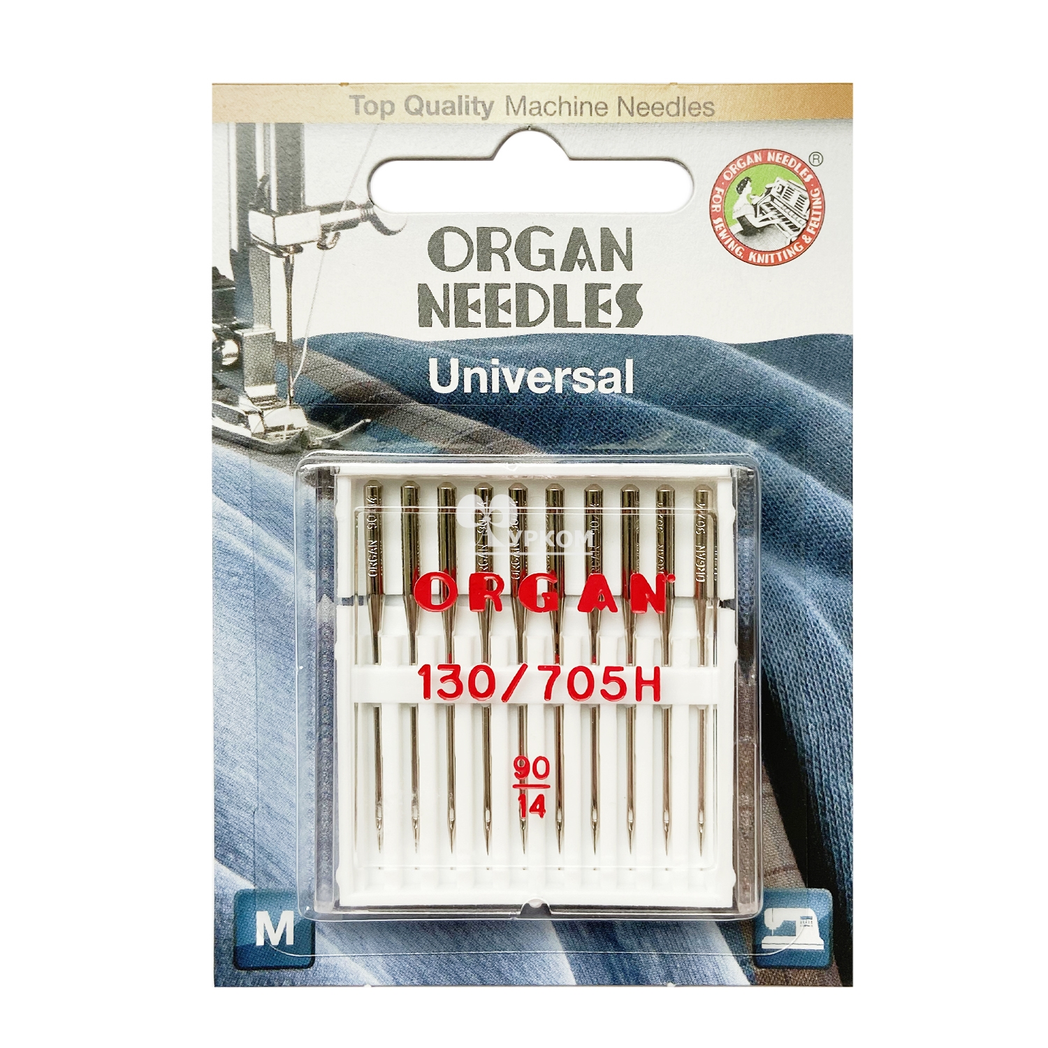 Иглы для швейных машин ORGAN универсальные 10/90 (уп. 10шт.) 