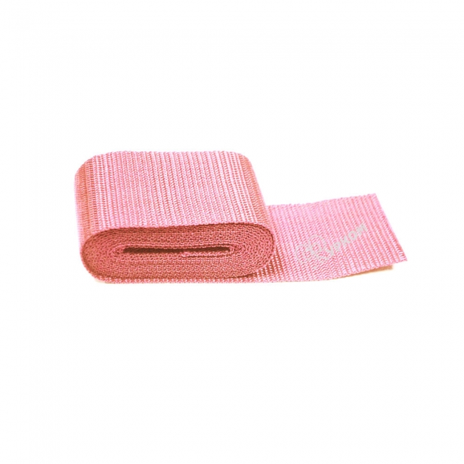 Стропа текстильная (лента ременная) - 25 мм - розовый - 25 м