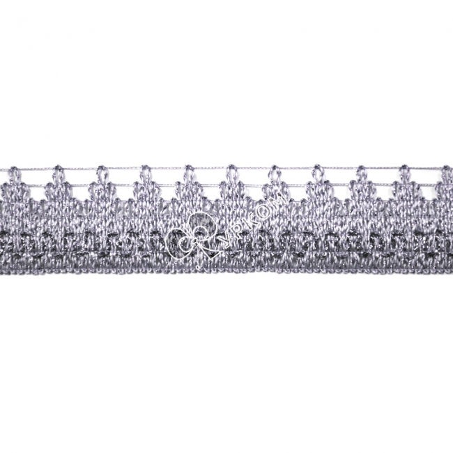 Тесьма декоративная 3695 30 мм - серебро - (10 м)