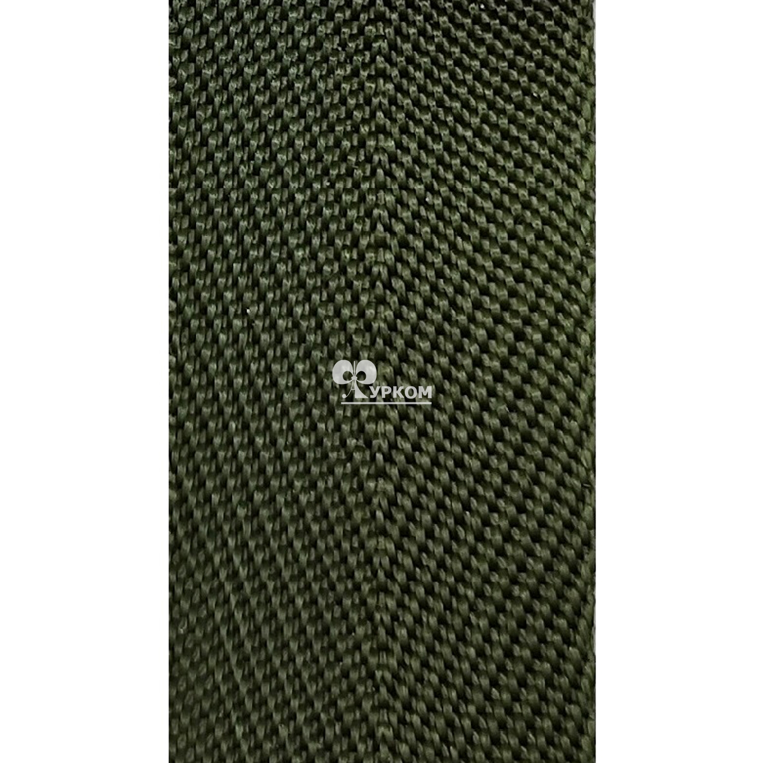 Стропа текстильная (лента ременная) ёлочка - 22 мм - №34 олива - 91,44 м