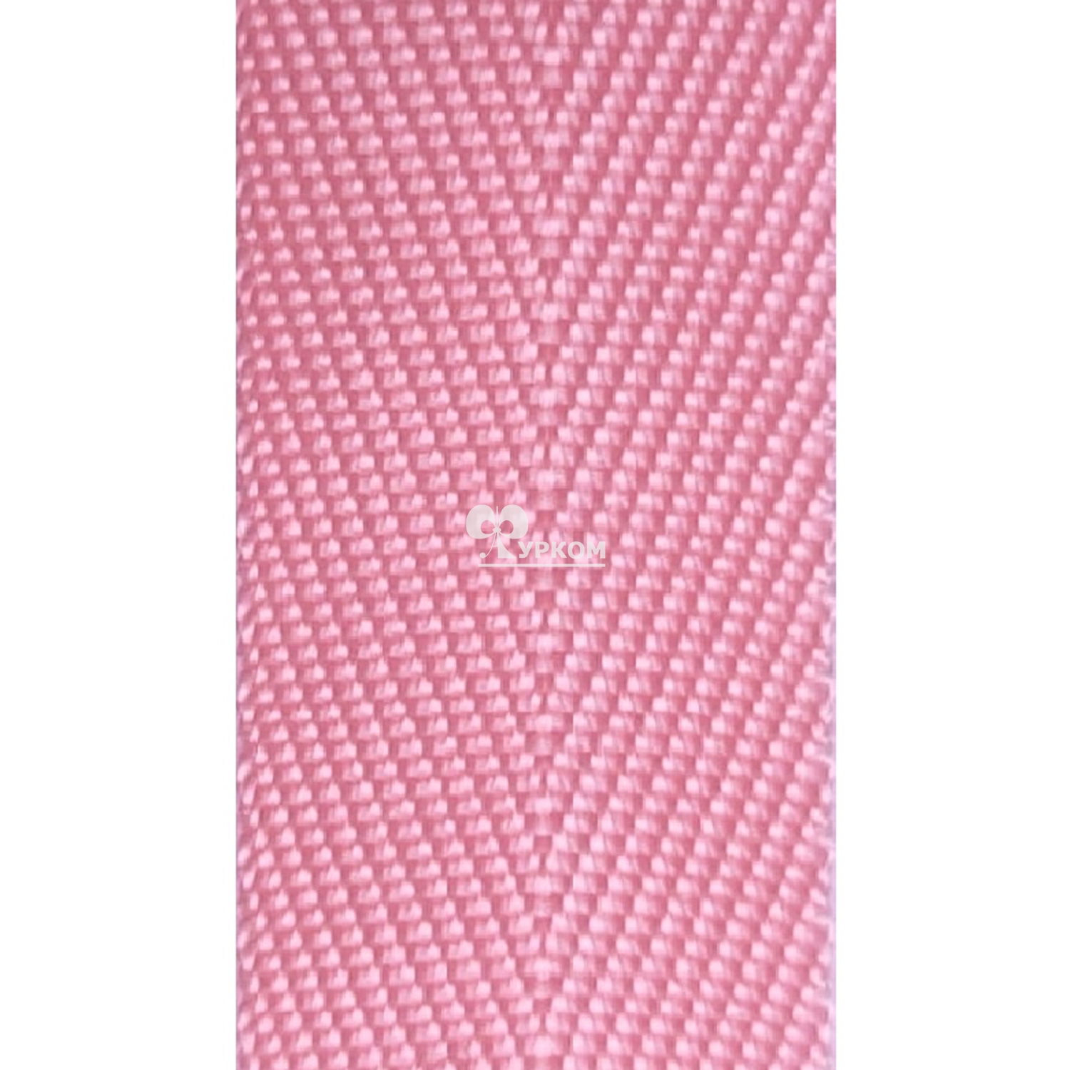 Стропа текстильная (лента ременная) ёлочка - 22 мм - №25 бледно розовый - 91,44 м