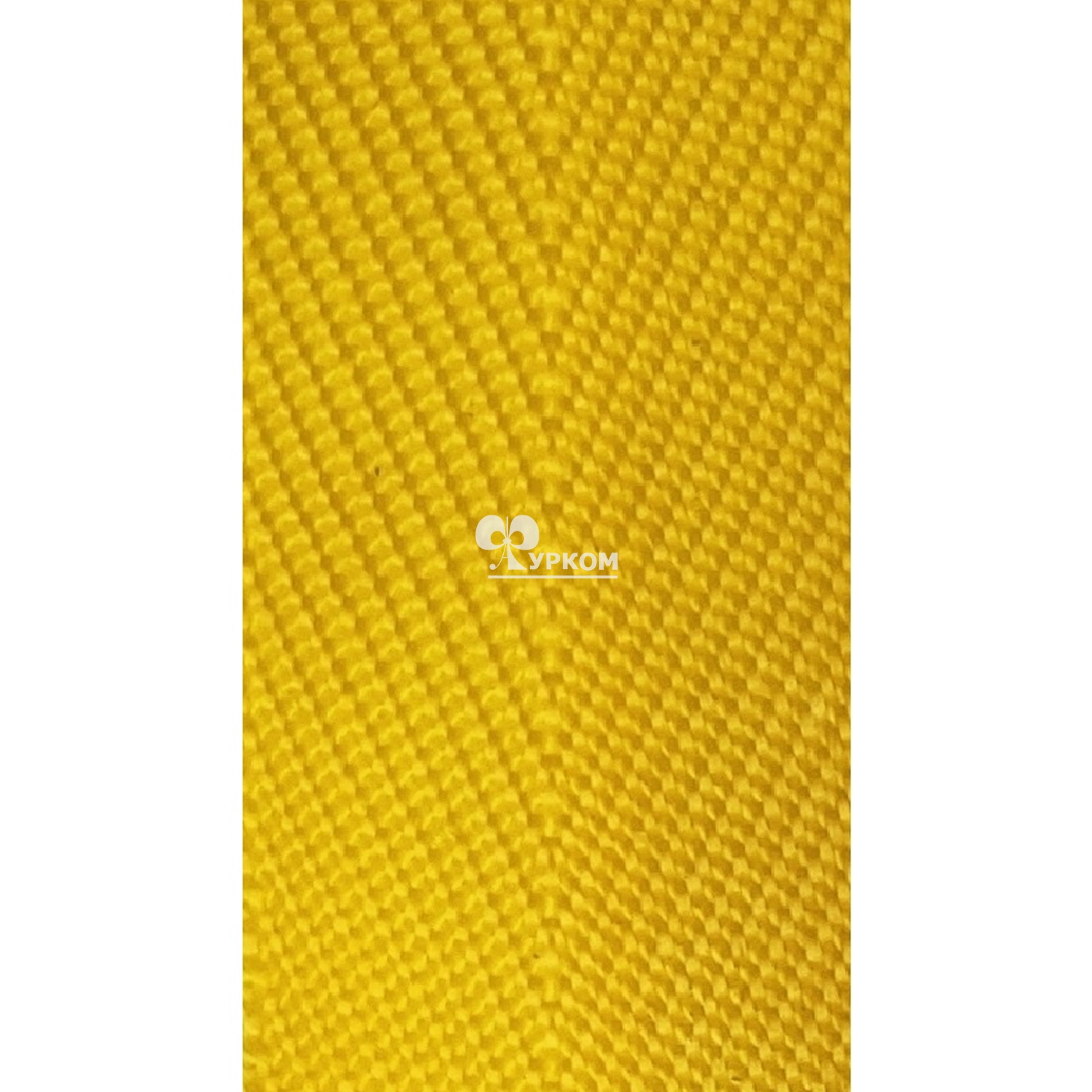 Стропа текстильная (лента ременная) ёлочка - 22 мм - №12 желтый - 91,44 м