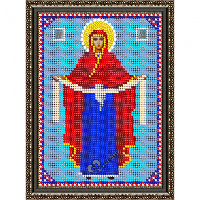 Набор для вышивания бисером Светлица арт.8354М "Прсв. Богородица Покрова" 12х16см
