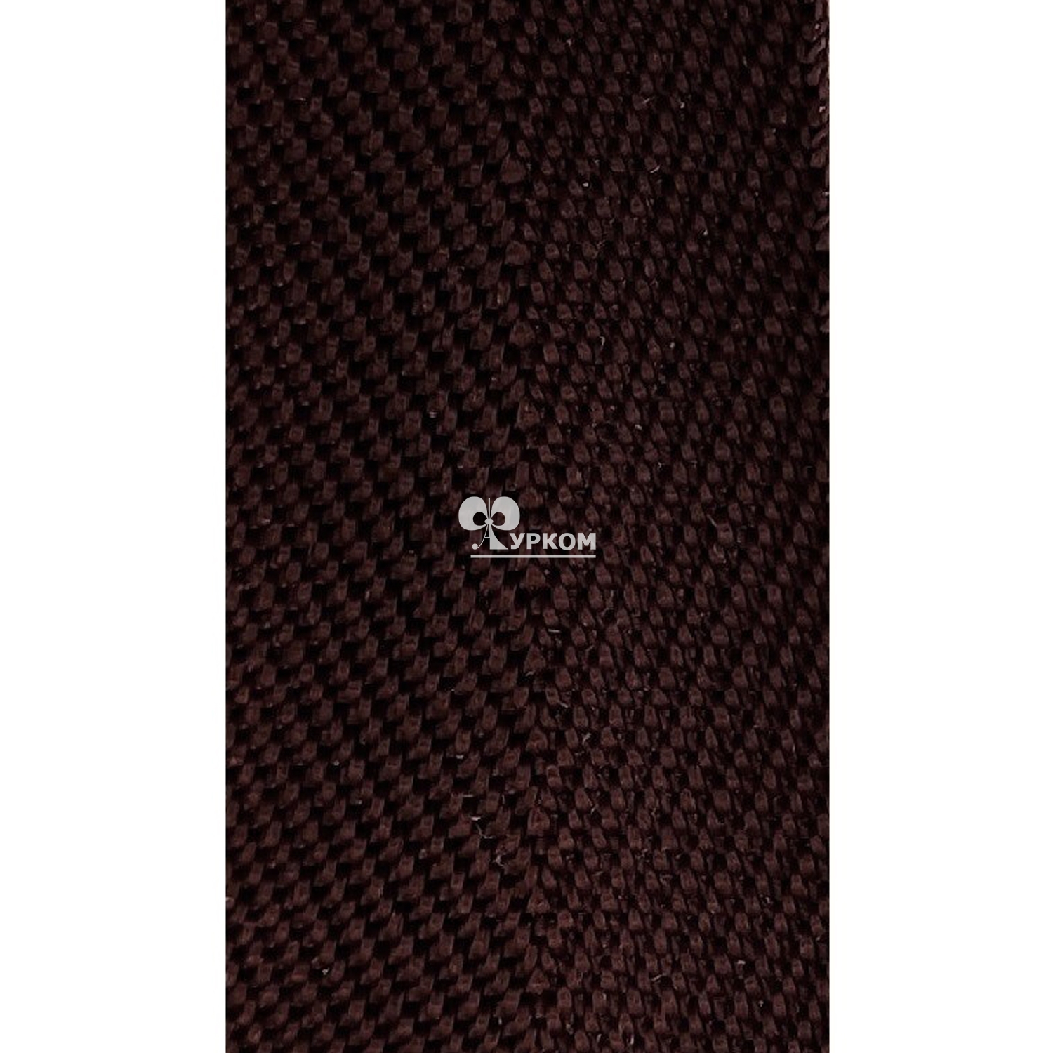 Стропа текстильная (лента ременная) ёлочка - 22 мм - №7 коричневый - 91,44 м