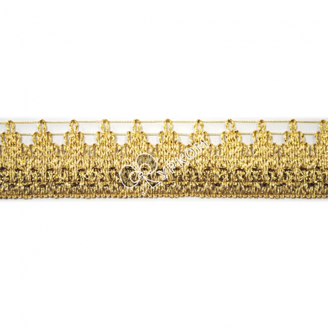 Тесьма декоративная 3695 30 мм - золото - (10 м)