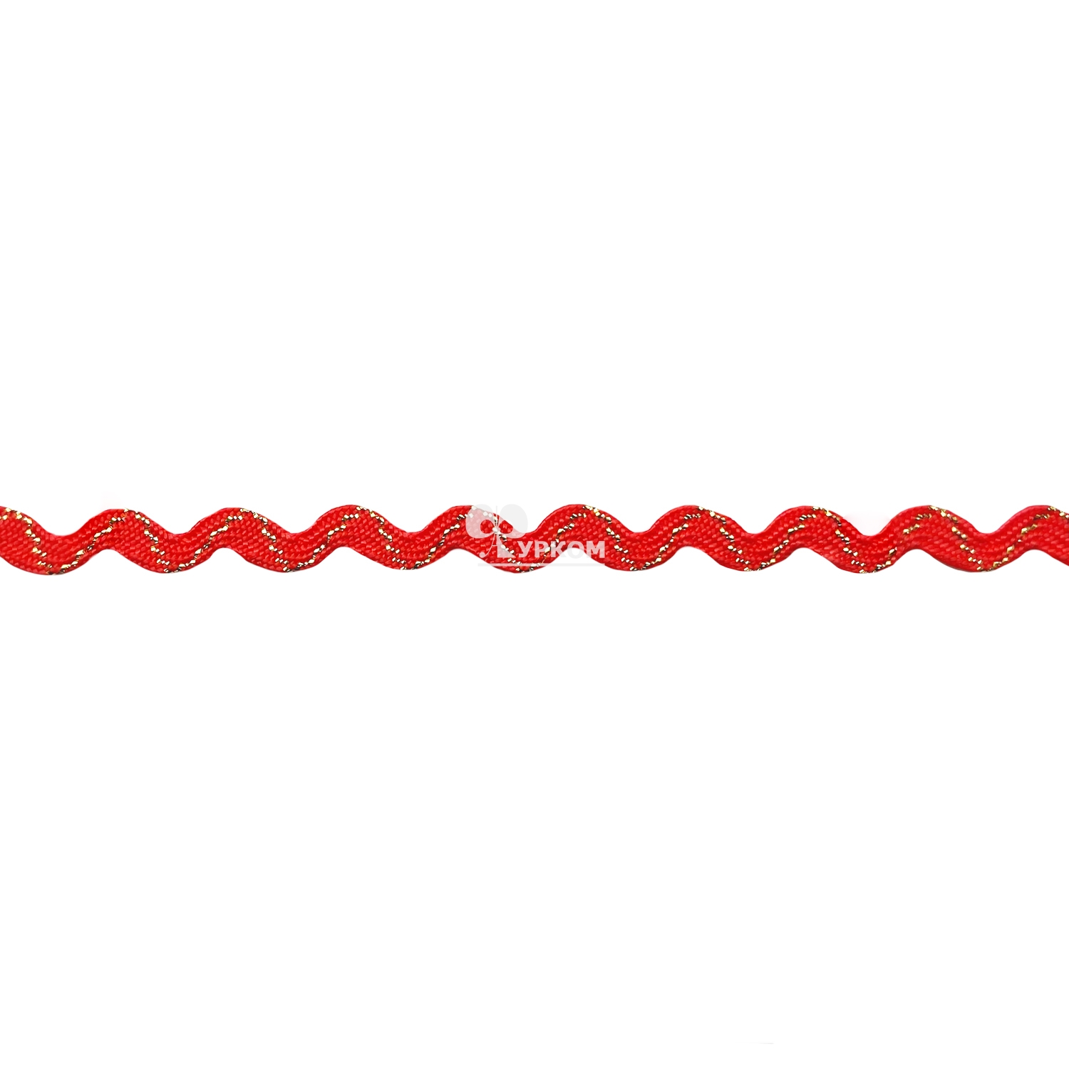 Тесьма "Вьюнчик" с метанитом (рулон - 20 метров) красный